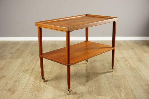 1960s danish Teak Tea Trolley Sidetable