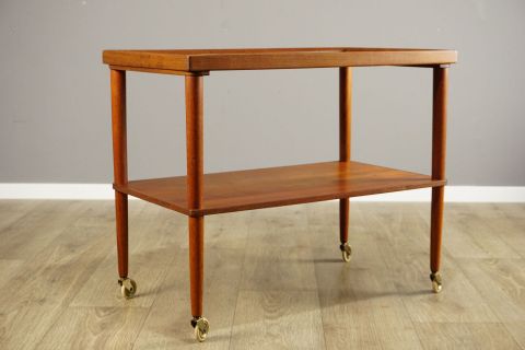 1960s danish Teak Tea Trolley Sidetable