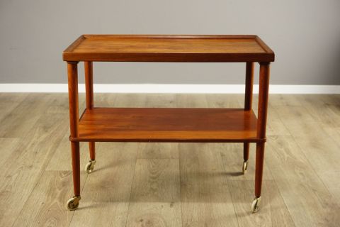 1960s Dänischer Teak Teewagen Sidetable