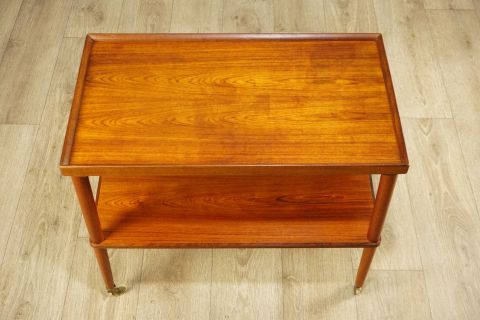 1960s Dänischer Teak Teewagen Sidetable