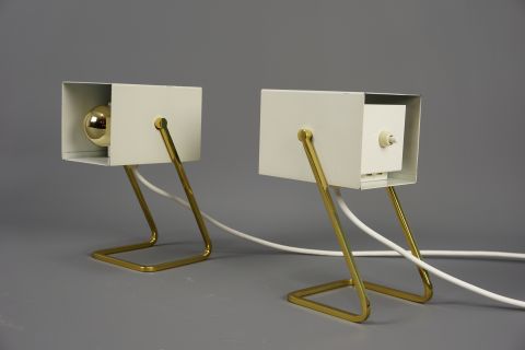 2 Kaiser Idell Cube Lamps