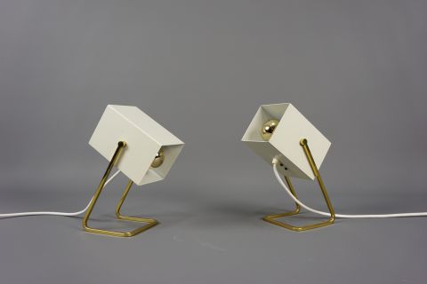 2 Kaiser Idell Cube Lamps