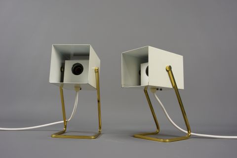 2 Kaiser Idell Cube Lamps