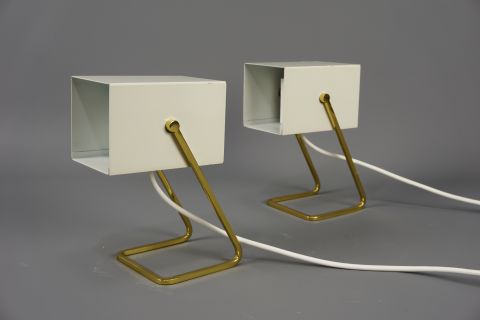 2 Kaiser Idell Cube Lamps