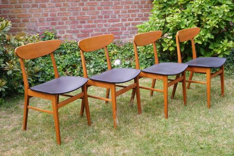 4 x Farstrup Teak Beech Chair / Stuhl