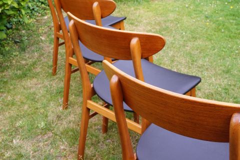4 x Farstrup Teak Beech Chair / Stuhl