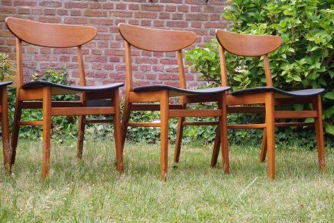 4 x Farstrup Teak Beech Chair / Stuhl