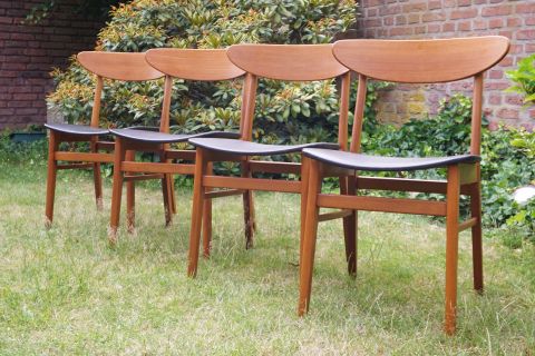 4 x Farstrup Teak Beech Chair / Stuhl