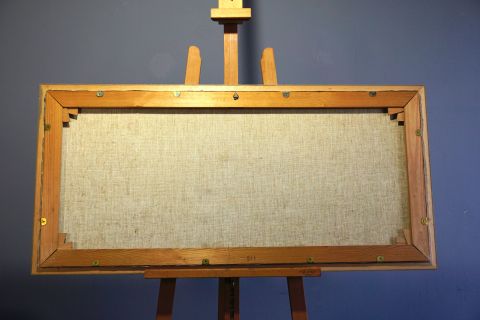 Abstraktes Mid Century Gemälde