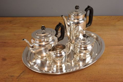 Art Deco 835 Silber Service -5 teilig