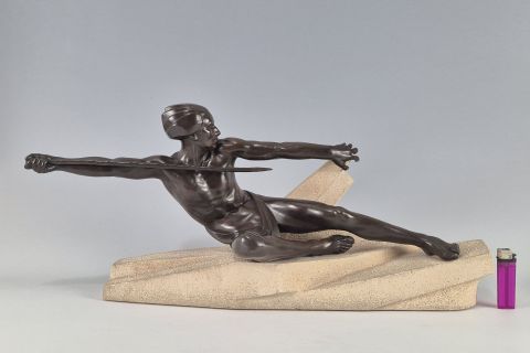 Art Deco Figur Skulptur Max Le Verrier