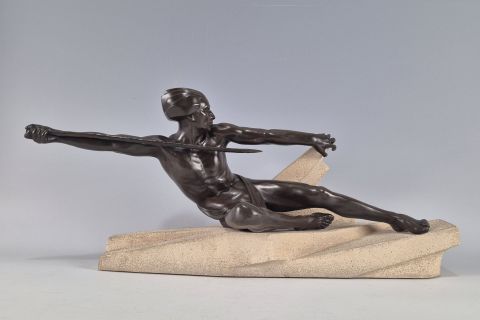 Art Deco Figur Skulptur Max Le Verrier