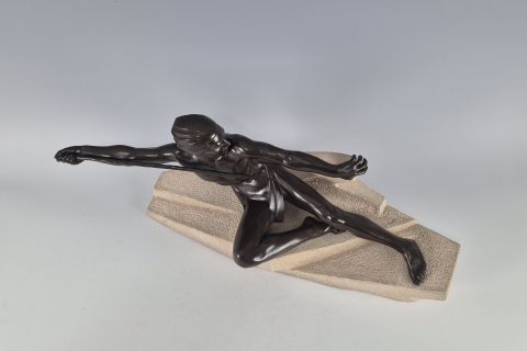 Art Deco Figur Skulptur Max Le Verrier