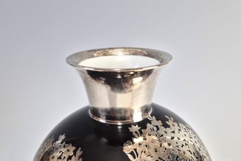 Art Deco Vase Silber Overlay
