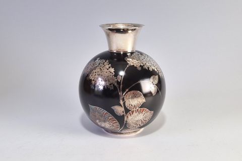 Art Deco Vase Silber Overlay