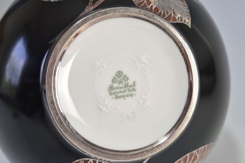 Art Deco Vase Silver Overlay