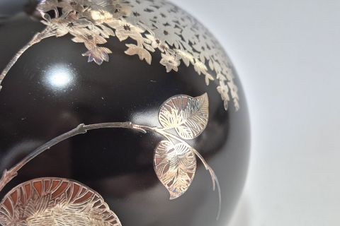 Art Deco Vase Silver Overlay