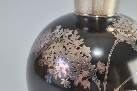 Art Deco Vase Silber Overlay