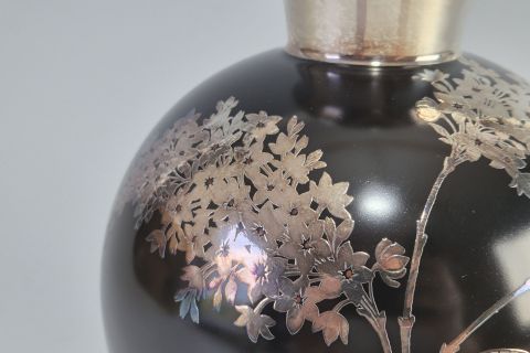 Art Deco Vase Silver Overlay