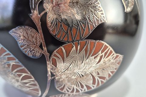 Art Deco Vase Silber Overlay
