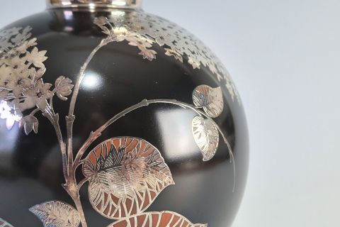 Art Deco Vase Silber Overlay
