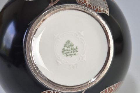 Art Deco Vase Silber Overlay