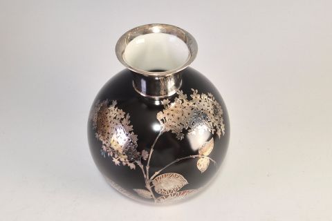 Art Deco Vase Silber Overlay