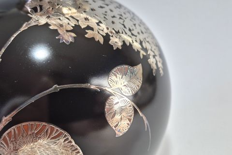 Art Deco Vase Silber Overlay