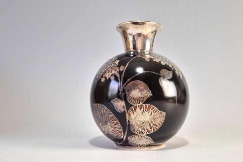Art Deco Vase Silber Overlay