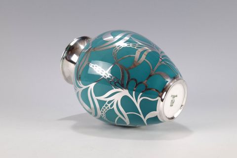 Art Deco Vase Silber Silver Overlay