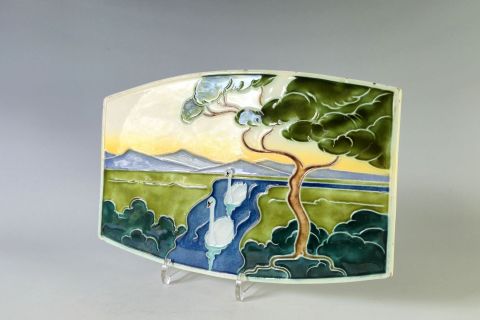 Carl Sigmund Luber Jugendstil Tile