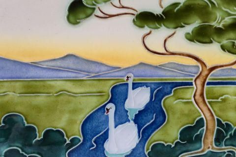 Carl Sigmund Luber Jugendstil Tile