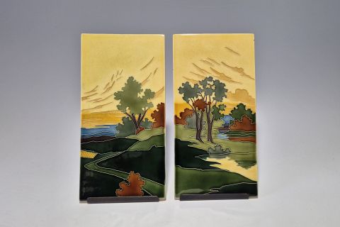 Carl Sigmund Luber Jugendstil Tiles