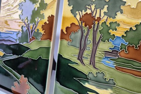 Carl Sigmund Luber Jugendstil Tiles