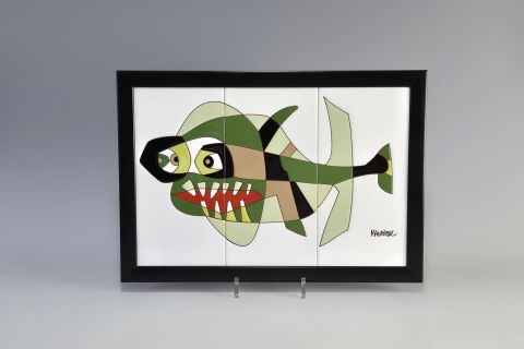 Cesar Manrique Tablet mosaic tiles