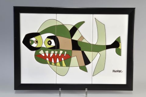 Cesar Manrique Tablet mosaic tiles