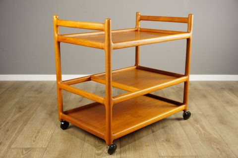 CF Christensen Silkeborg Bar Trolley Teak 60s