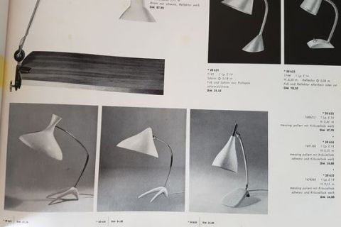 Mid Century Cosack Diabolo Crowfood Lamp