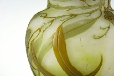 Emile Galle Art Nouveau Eucalyptus Vase Nancy