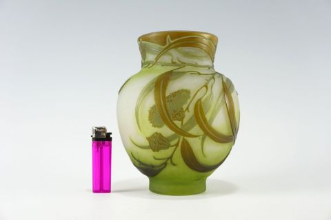 Emile Galle Art Nouveau Eucalyptus Vase Nancy