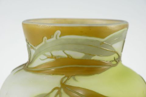 Emile Galle Art Nouveau Eucalyptus Vase Nancy