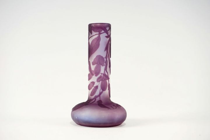 Emile Galle Art Nouveau Solifleur Wisteria Vase