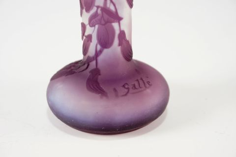 Emile Galle Art Nouveau Solifleur Wisteria Vase