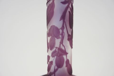 Emile Galle Art Nouveau Solifleur Wisteria Vase