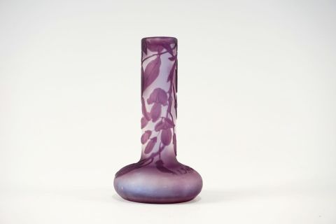 Emile Galle Art Nouveau Solifleur Wisteria Vase
