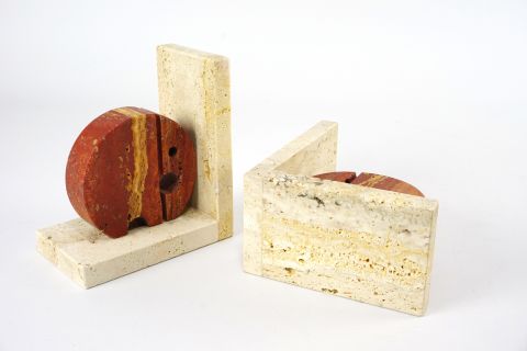 Fratelli Mannelli Travertin Buchstützen