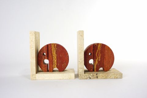 Fratelli Mannelli Travertin Buchstützen