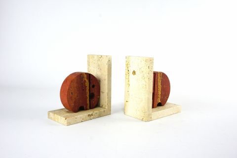Fratelli Mannelli Travertine Bookends
