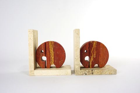 Fratelli Mannelli Travertine Bookends