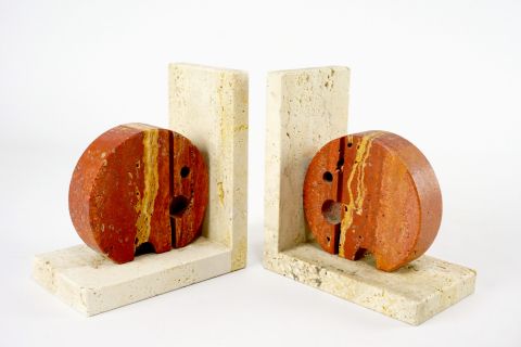 Fratelli Mannelli Travertin Buchstützen